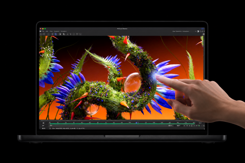 MacBook Pro M6 màn hình OLED cảm ứng. Ảnh: Internet
