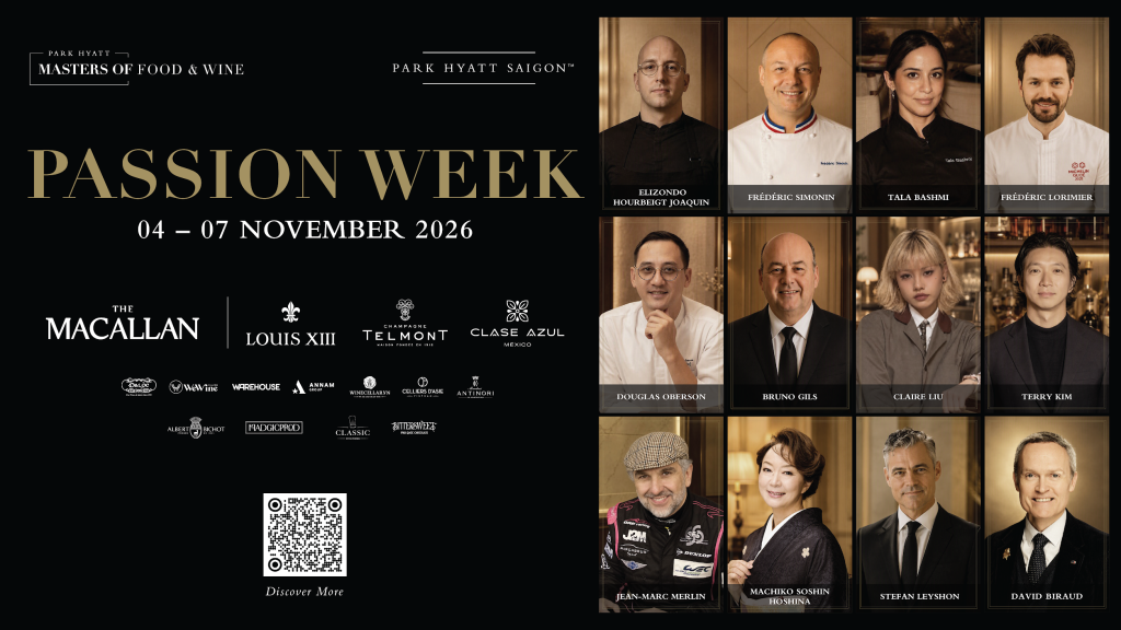 Passion Week 2026 diễn ra từ 4 đến 7/11 tại Park Hyatt Saigon, lần thứ năm trở lại TP.HCM.